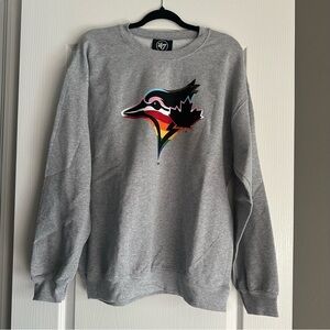BNWT 47 Brand US L Blue Jays Pride Crewneck